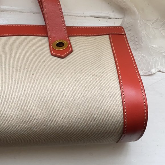 Loro Piana leather trim canvas baguette bag - Picture 16 of 16